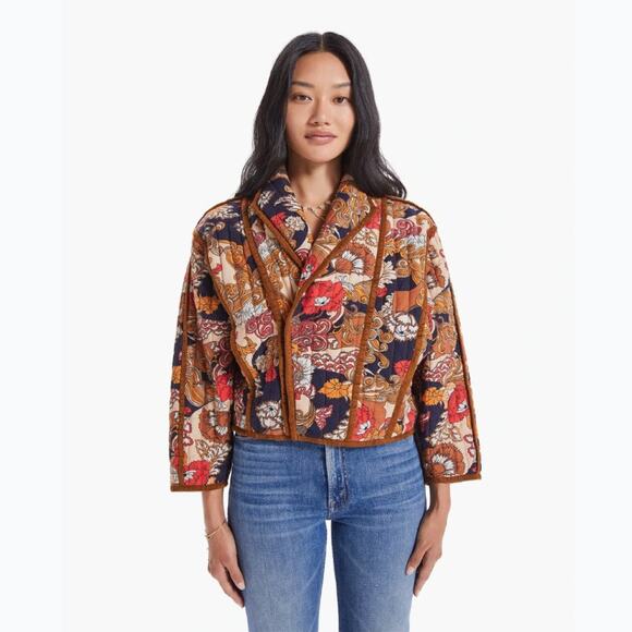 MOTHER Jeans The Big Time Bound Floral Retro Jacket - Picture 1 of 16